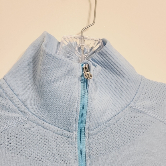 Lululemon | Women's Sky Blue Run Swiftly Half Zip-Up Pullover (Size Small) - Picture 4 of 12